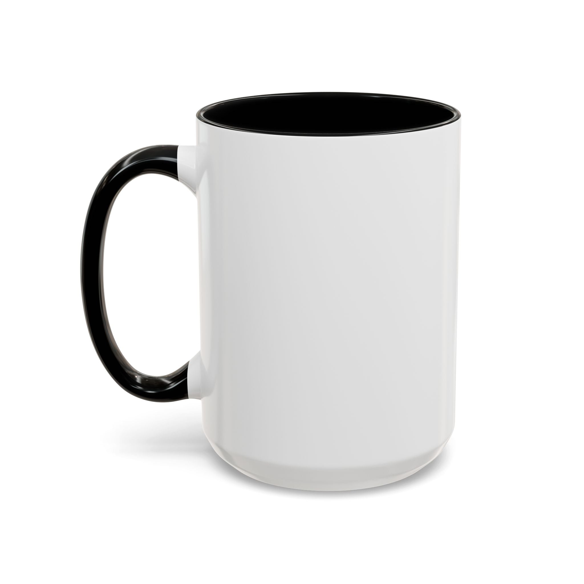 Plain white Ceramic Coffee Mug with a black handle, ideal for personalizing with your favorite designs.